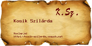 Kosik Szilárda névjegykártya